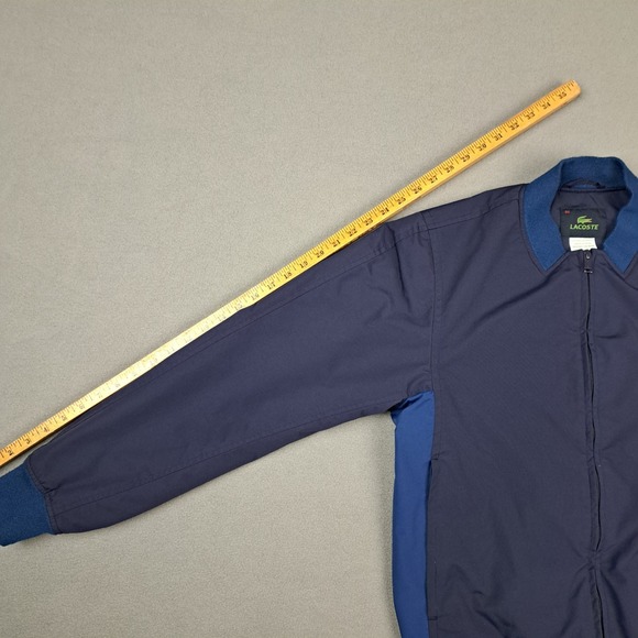 Lacoste Bomber Jacket Men's 50 Large Two Tone Blue Bi Swing Full Zip Lightweight - Picture 8 of 12